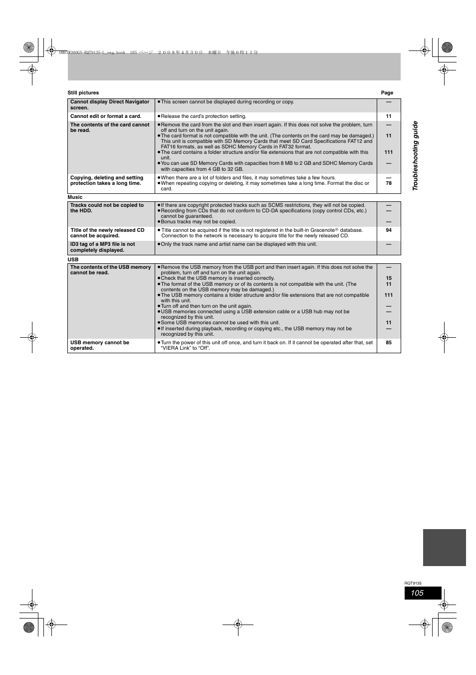 Panasonic DMR-XW300 User Manual | Page 105 / 116