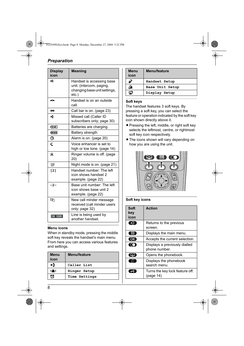 Panasonic KX-TG1850NZ User Manual | Page 8 / 48