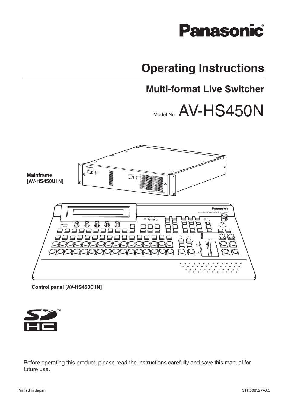 Panasonic AV-HS450N User Manual | 190 pages