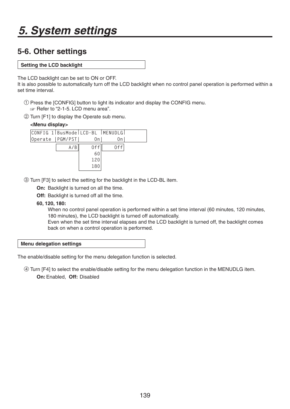 System settings, 6. other settings | Panasonic AV-HS450N User Manual | Page 139 / 190