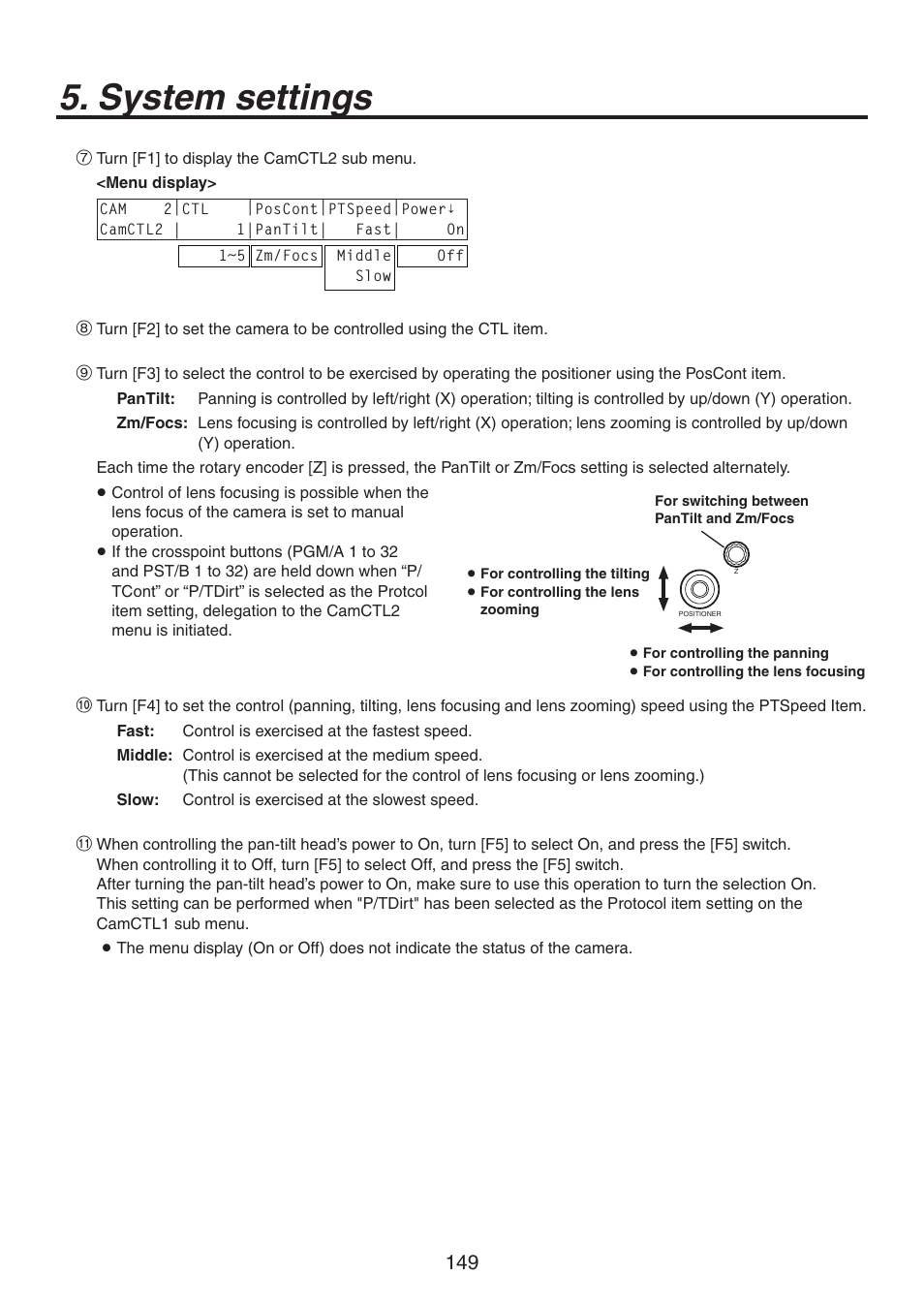 System settings | Panasonic AV-HS450N User Manual | Page 149 / 190