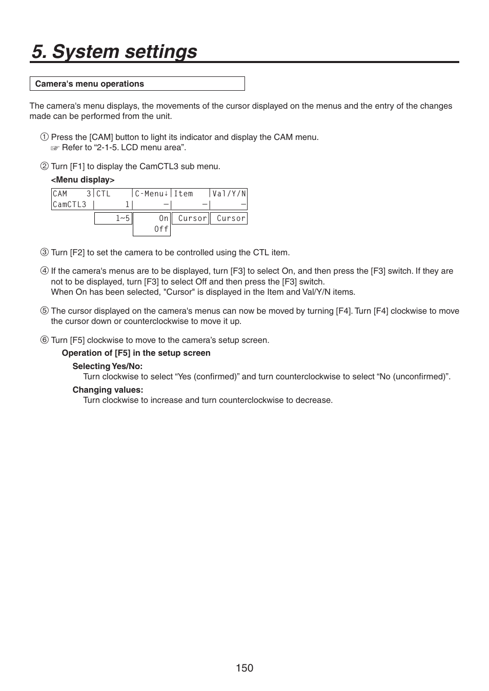 System settings | Panasonic AV-HS450N User Manual | Page 150 / 190