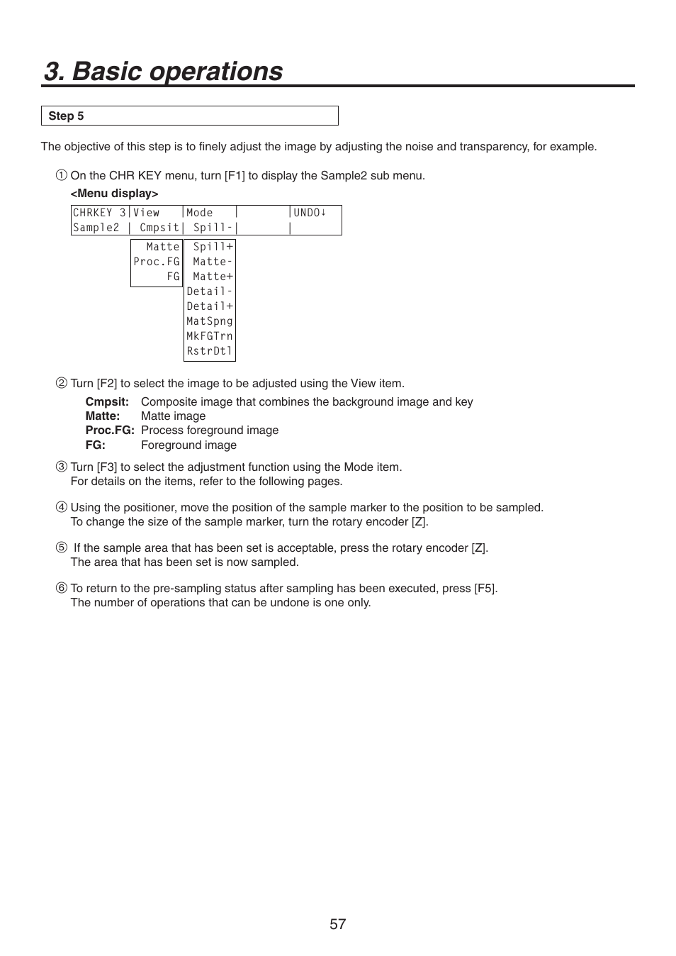 Basic operations | Panasonic AV-HS450N User Manual | Page 57 / 190