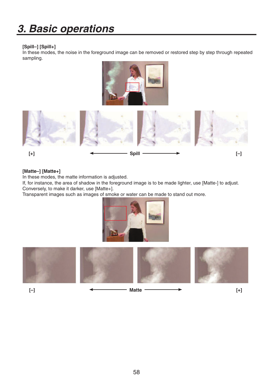 Basic operations | Panasonic AV-HS450N User Manual | Page 58 / 190