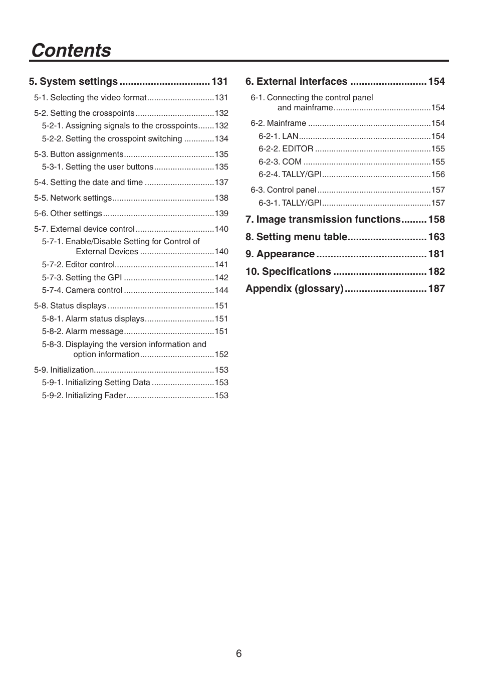 Panasonic AV-HS450N User Manual | Page 6 / 190