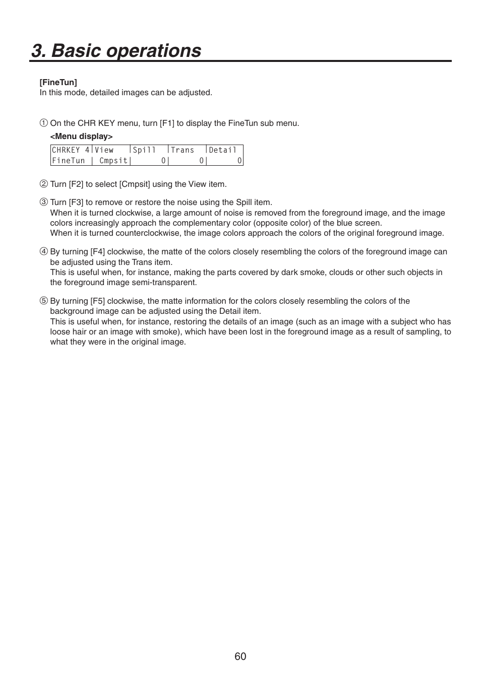 Basic operations | Panasonic AV-HS450N User Manual | Page 60 / 190