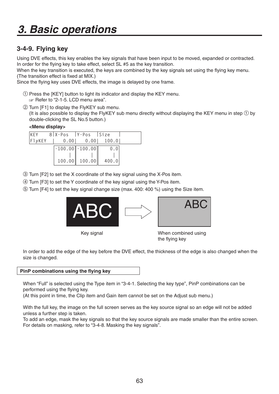 Basic operations | Panasonic AV-HS450N User Manual | Page 63 / 190