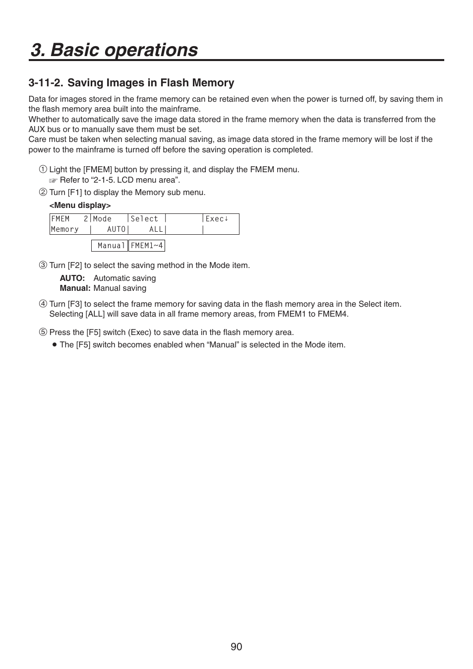 Basic operations | Panasonic AV-HS450N User Manual | Page 90 / 190