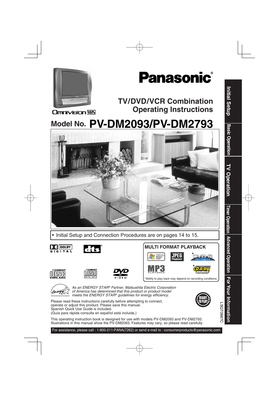 Panasonic PV DM2093 User Manual | 76 pages