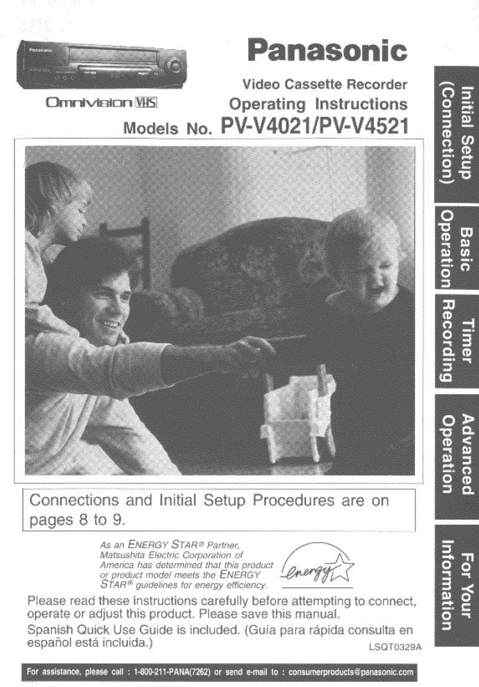 Panasonic OMNIVISION VHS PV-V4521 User Manual | 32 pages
