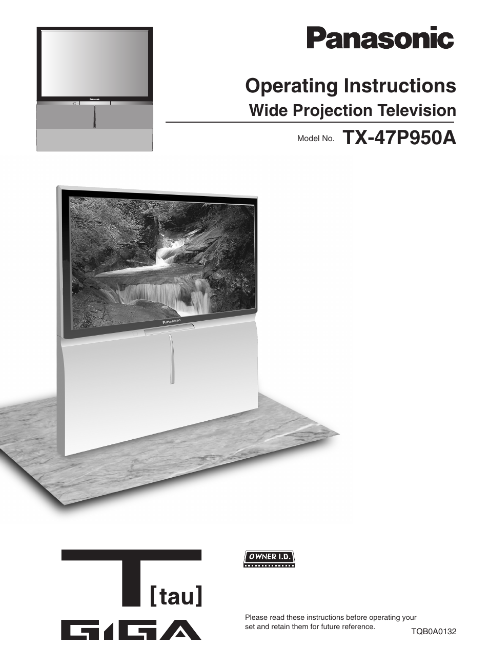 Panasonic TX-47P950A User Manual | 39 pages