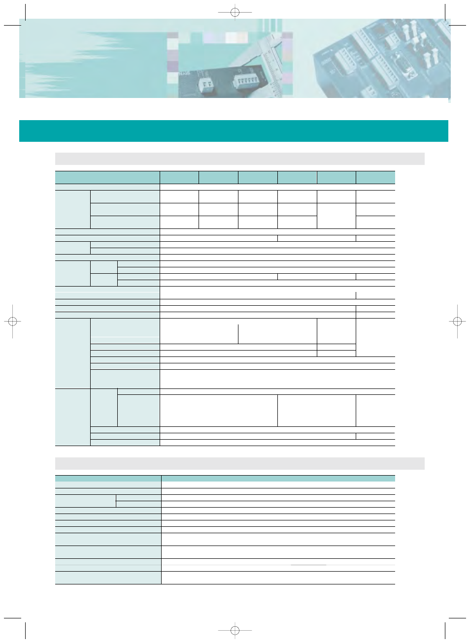 Fp0 series, Specification tables, Fp0 specifications general specifications | Panasonic FP0 Series User Manual | Page 17 / 27