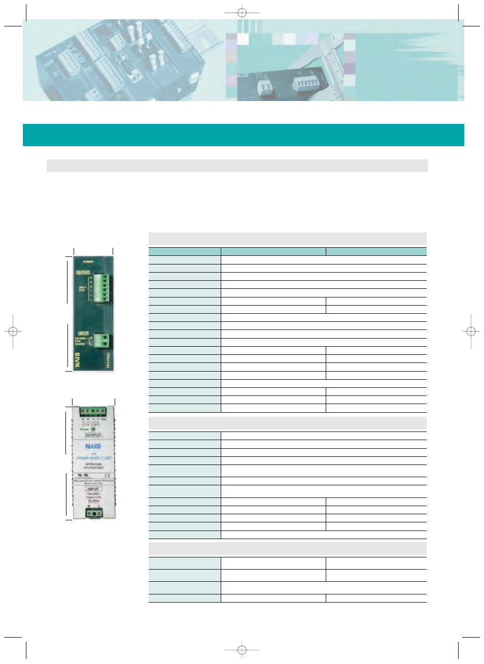 Fp0 series, Power supplies, Performance specifications | General specifications, Standards, Features | Panasonic FP0 Series User Manual | Page 26 / 27