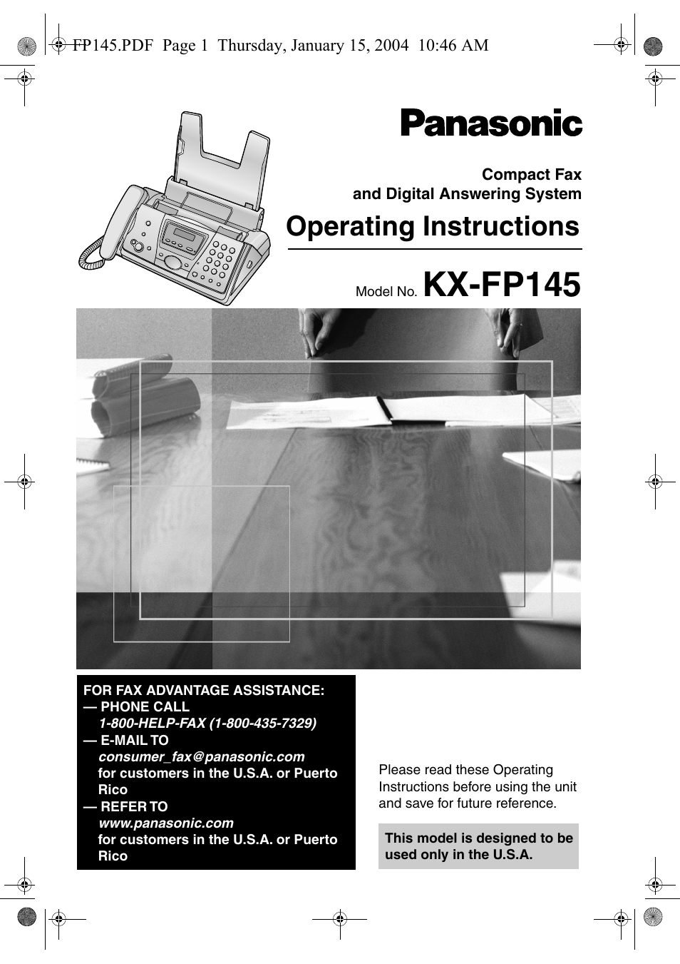 Panasonic KX-FP145 User Manual | 86 pages