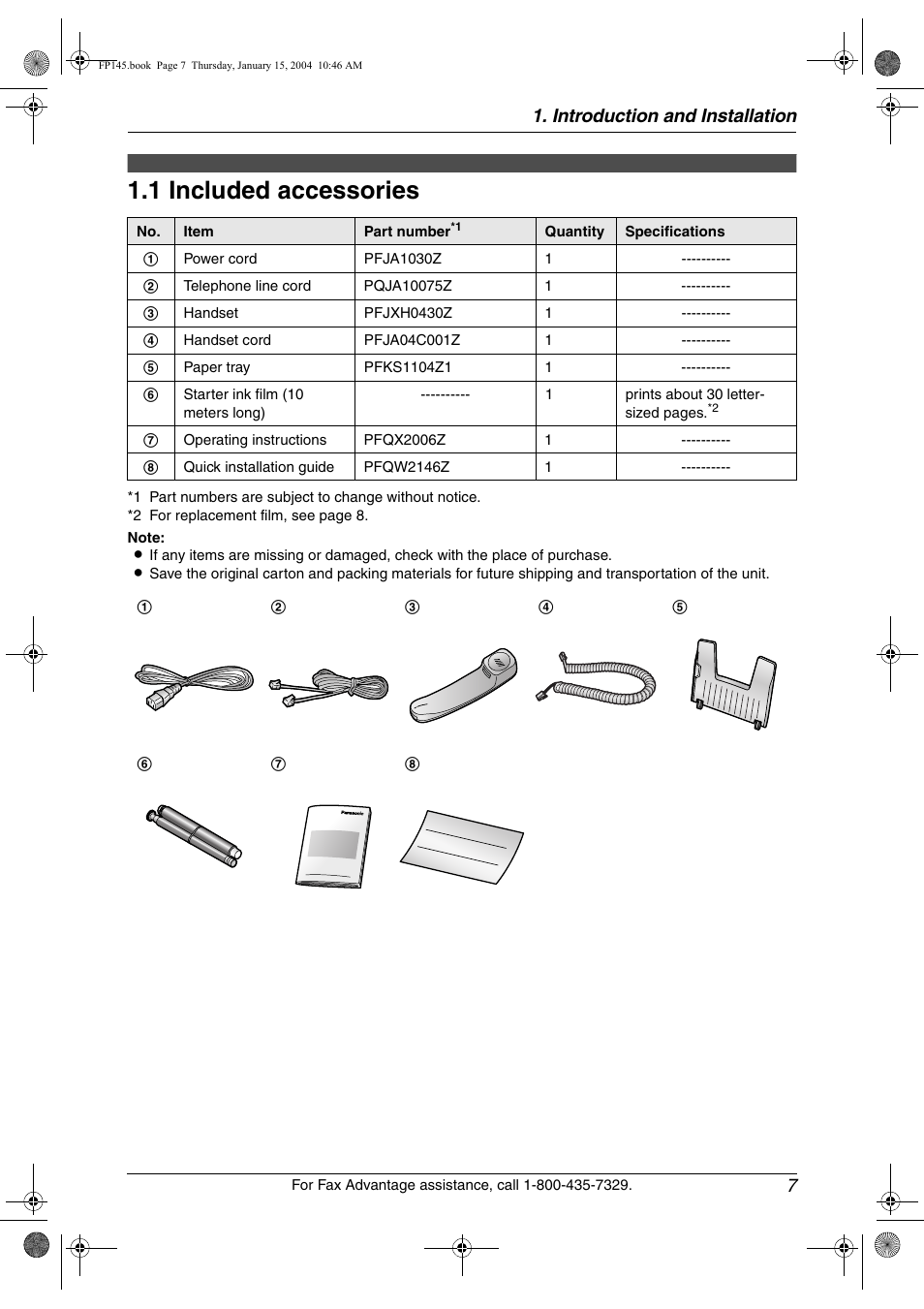 Panasonic KX-FP145 User Manual | Page 9 / 86