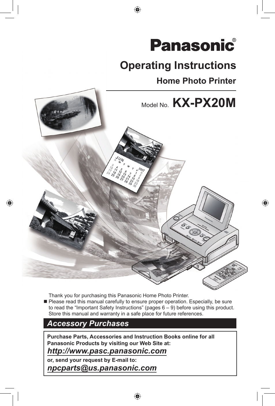 Panasonic KX-PX20M User Manual | 112 pages