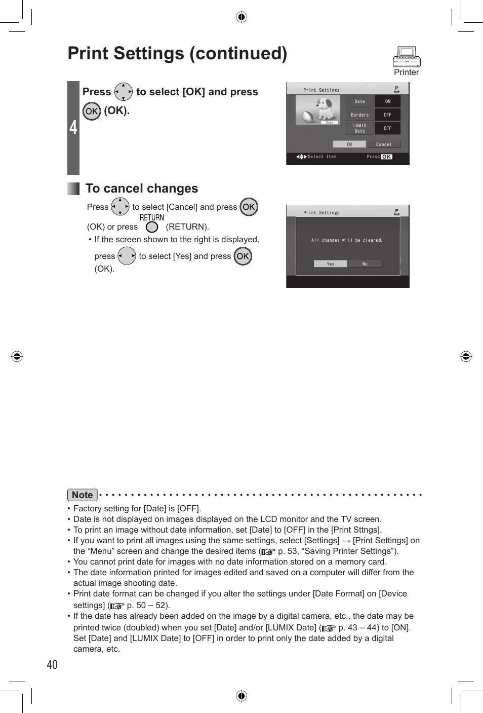 Print settings (continued) | Panasonic KX-PX20M User Manual | Page 40 / 112