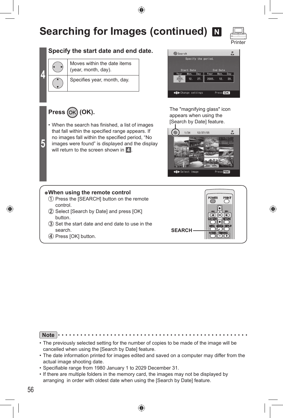 Searching for images (continued) | Panasonic KX-PX20M User Manual | Page 56 / 112