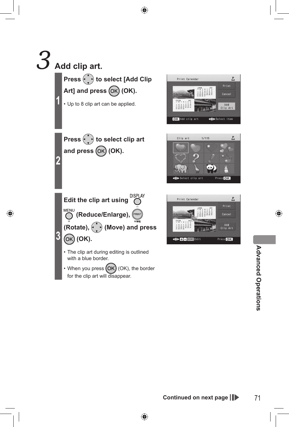 Add clip art | Panasonic KX-PX20M User Manual | Page 71 / 112