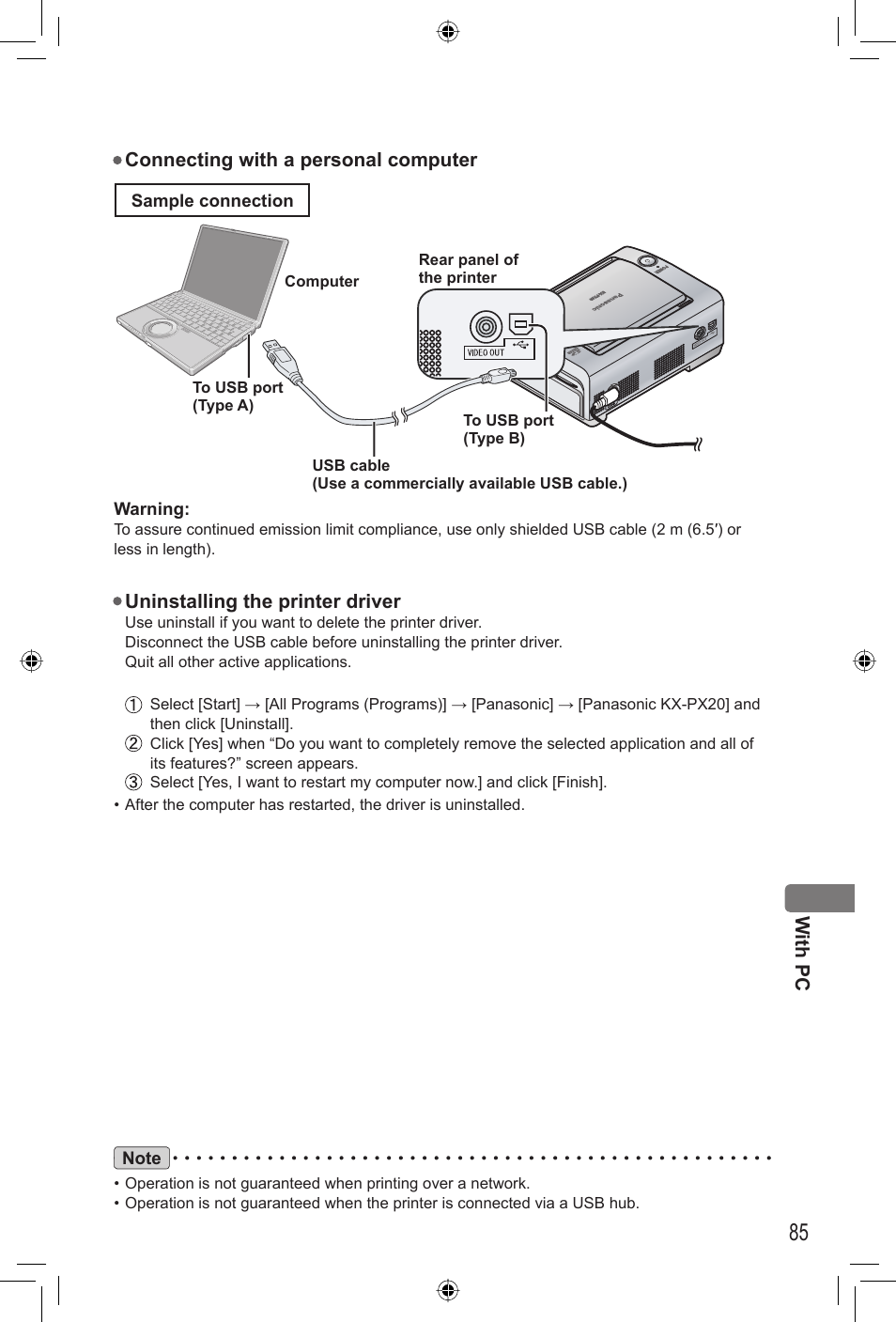 Panasonic KX-PX20M User Manual | Page 85 / 112