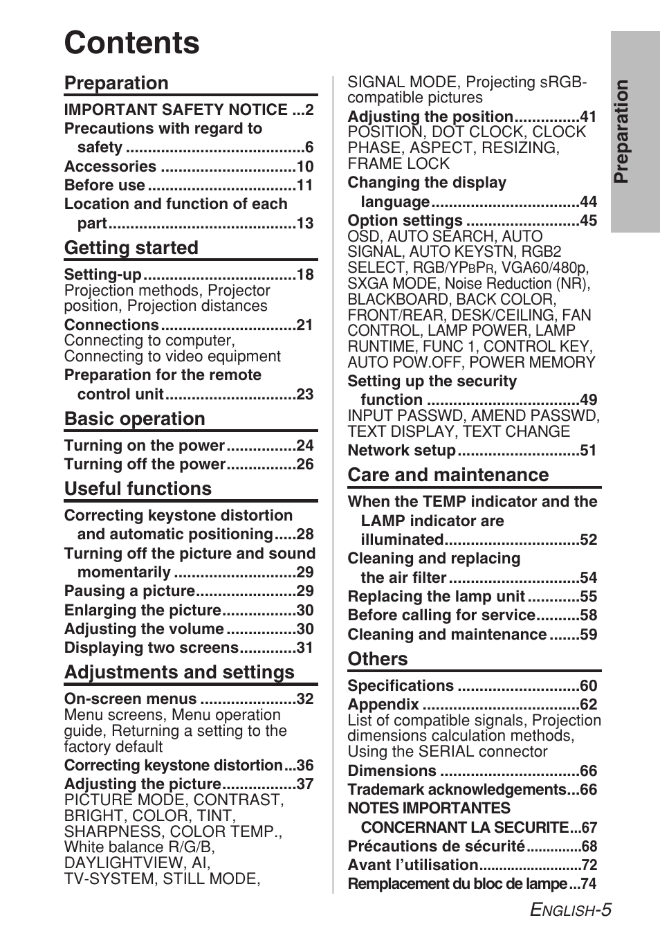 Panasonic LB20NTU User Manual | Page 5 / 144