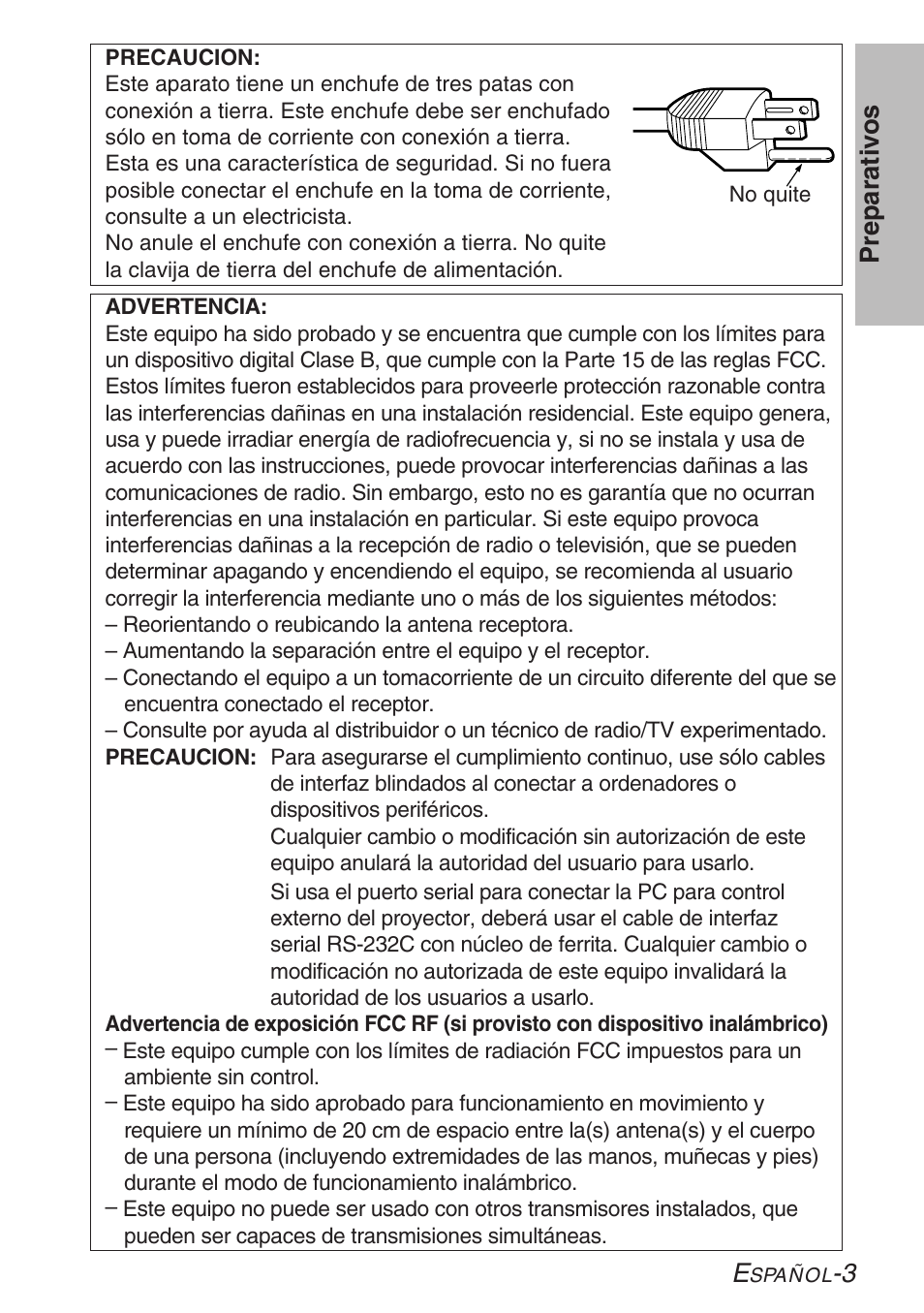 3 preparativ os | Panasonic LB20NTU User Manual | Page 79 / 144