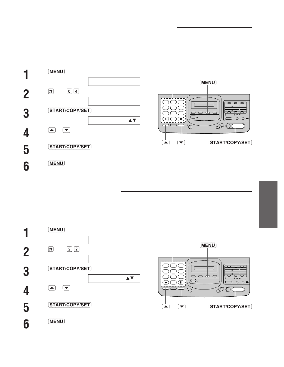 Setting the transmission report printing, Setting journal auto print | Panasonic KX-F780 User Manual | Page 63 / 80