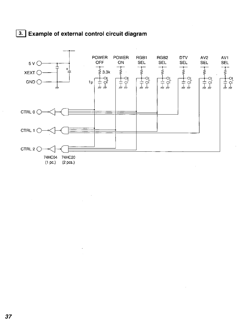 Hsh example of external control circuit diagram | Panasonic DT2750MS User Manual | Page 38 / 48