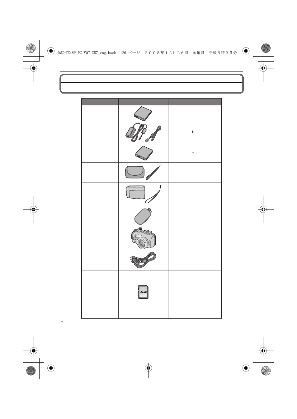 Digital camera accessory system | Panasonic DMC-FX48 User Manual | Page 126 / 136