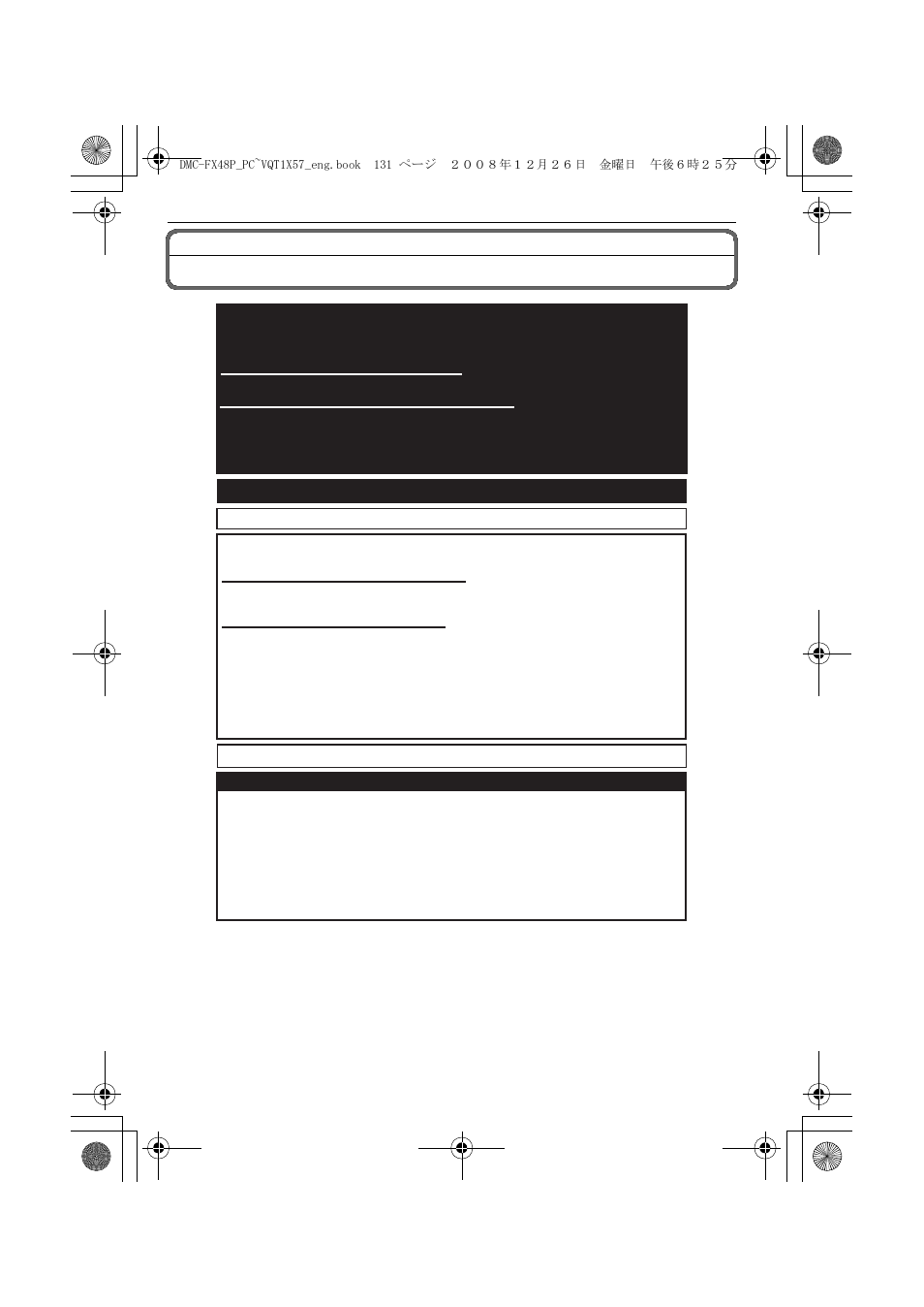Customer services directory | Panasonic DMC-FX48 User Manual | Page 131 / 136