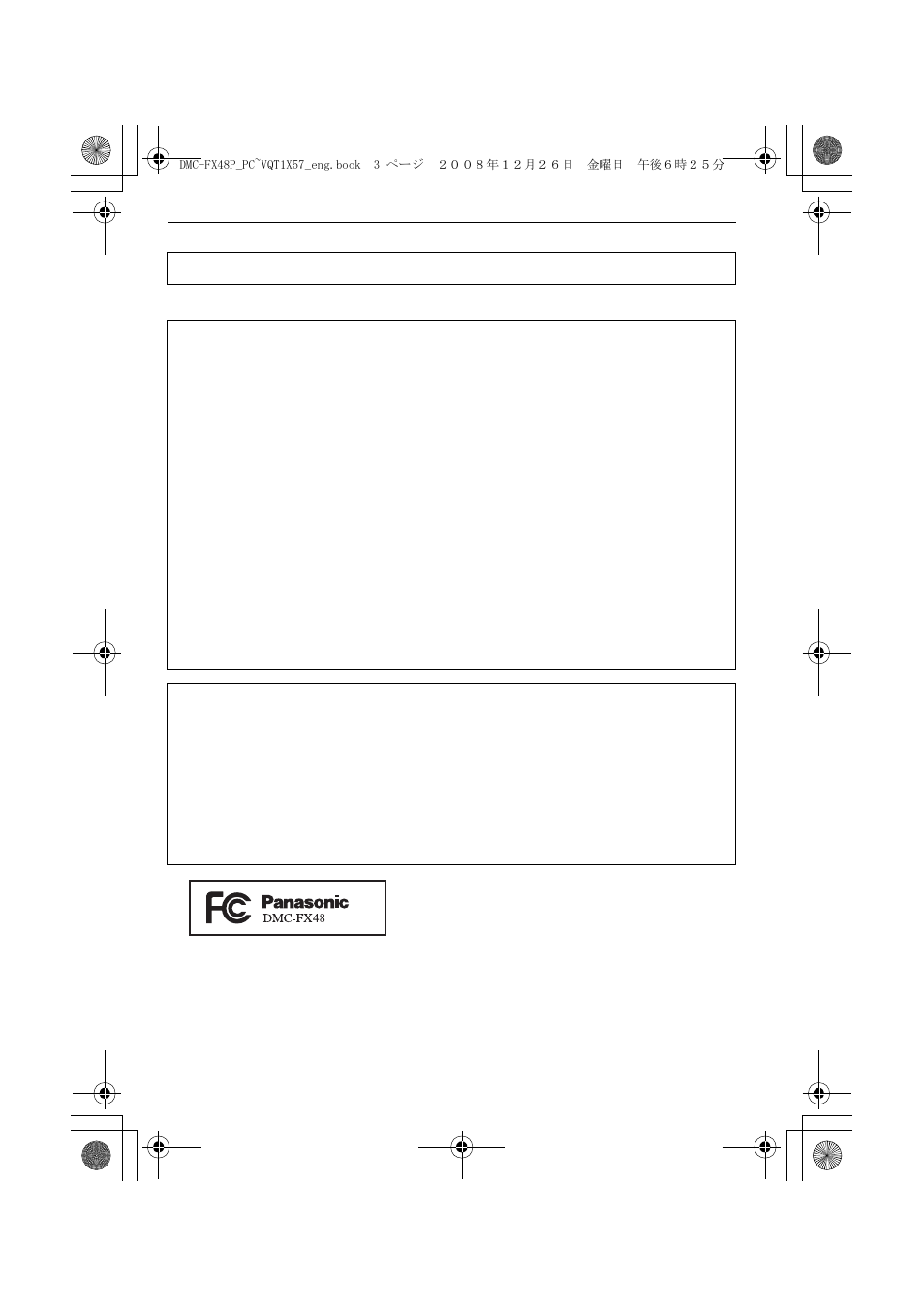 Panasonic DMC-FX48 User Manual | Page 3 / 136