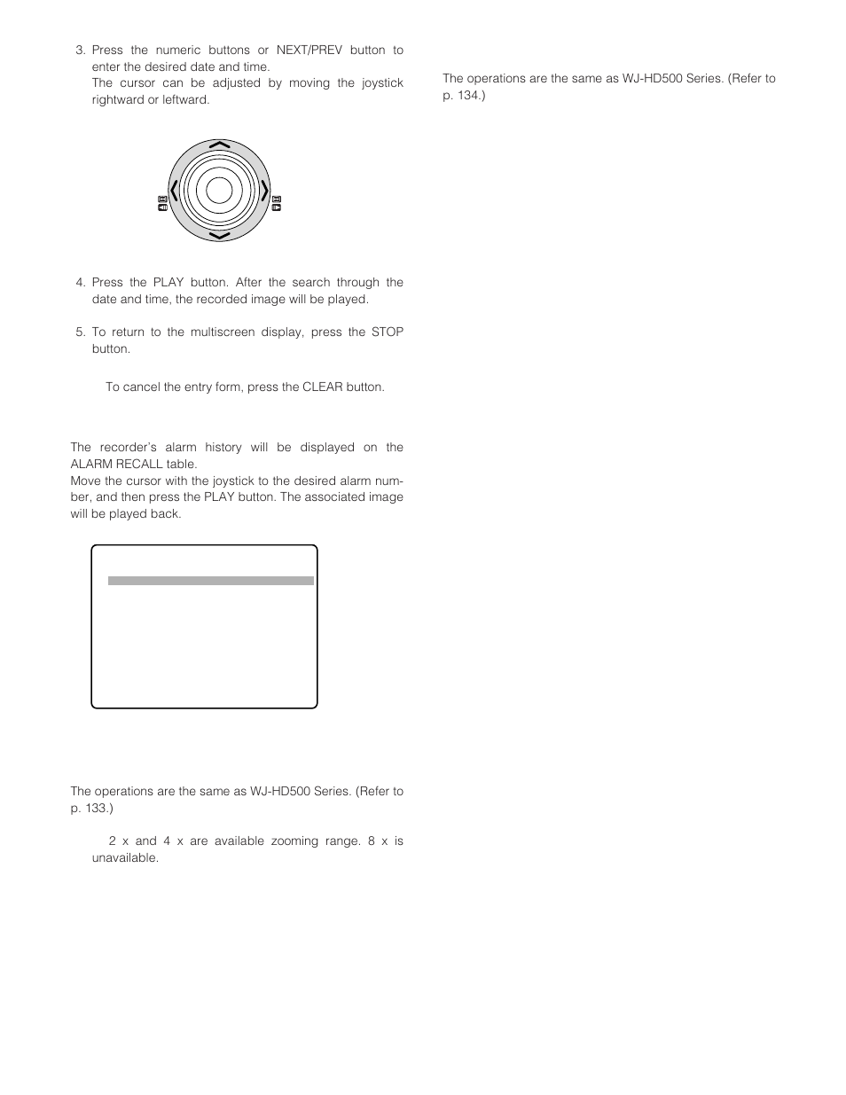 Electronic zooming (el-zoom), Multiscreen sequence | Panasonic WJ-SX 150A User Manual | Page 132 / 220