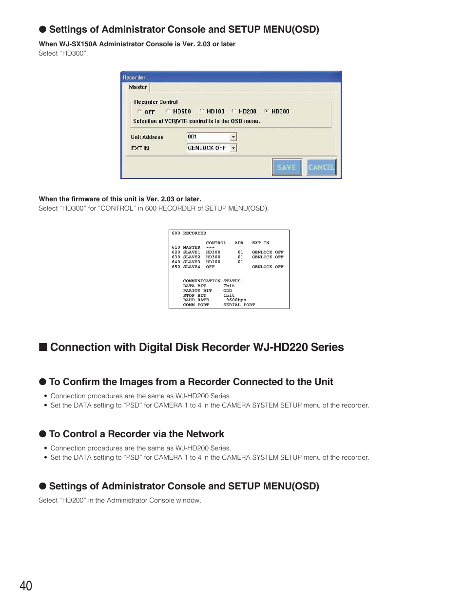 Panasonic WJ-SX 150A User Manual | Page 212 / 220