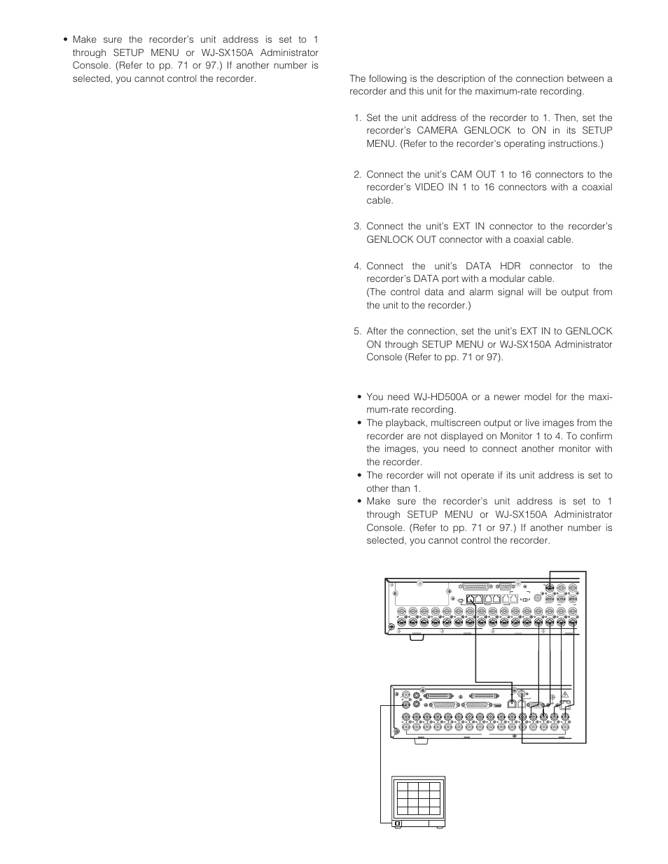 Matrix switcher recorder | Panasonic WJ-SX 150A User Manual | Page 39 / 220