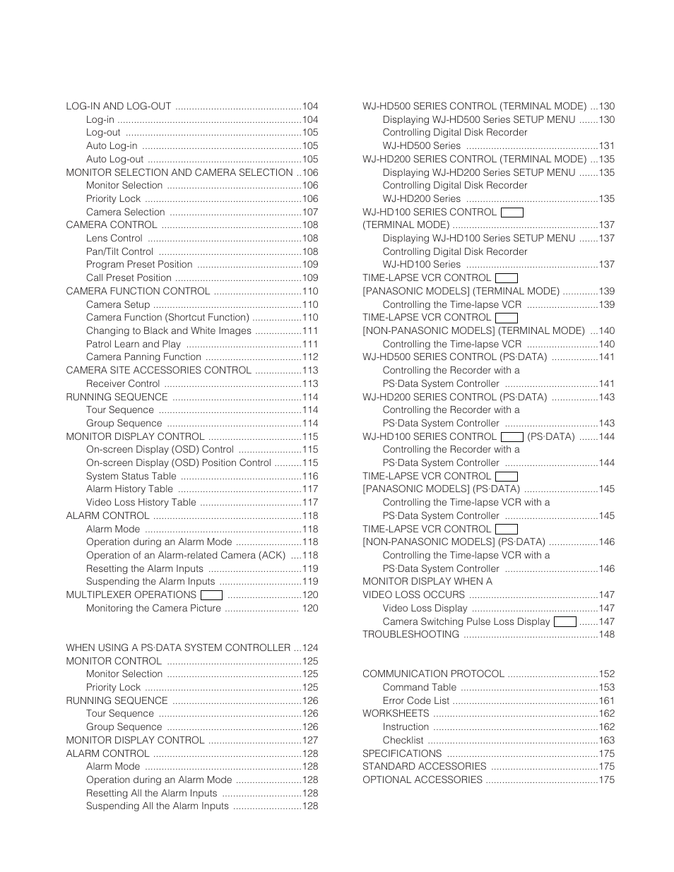 Panasonic WJ-SX 150A User Manual | Page 5 / 220