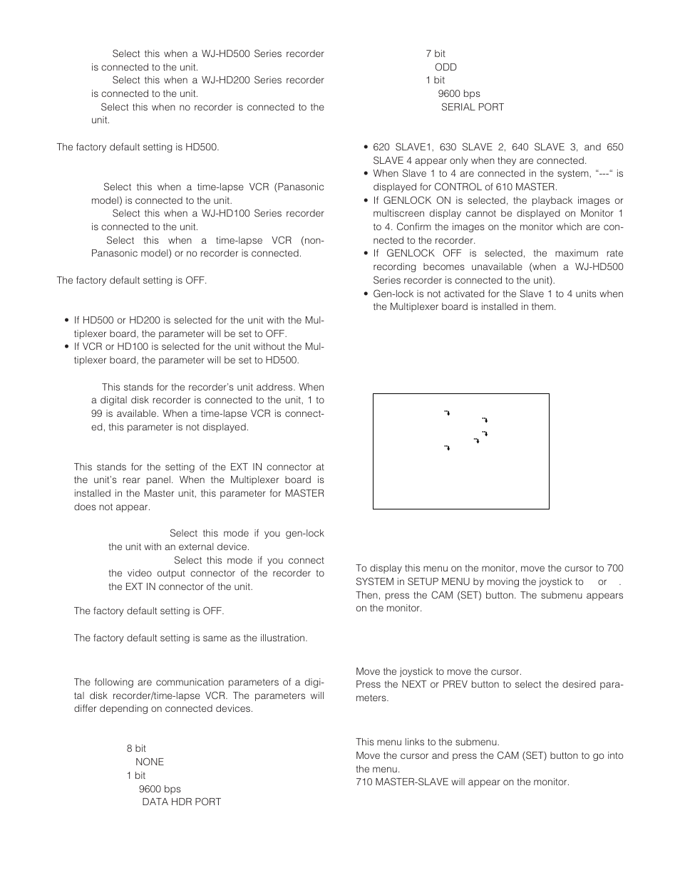 System setup, How to display, Parameters | Panasonic WJ-SX 150A User Manual | Page 69 / 220