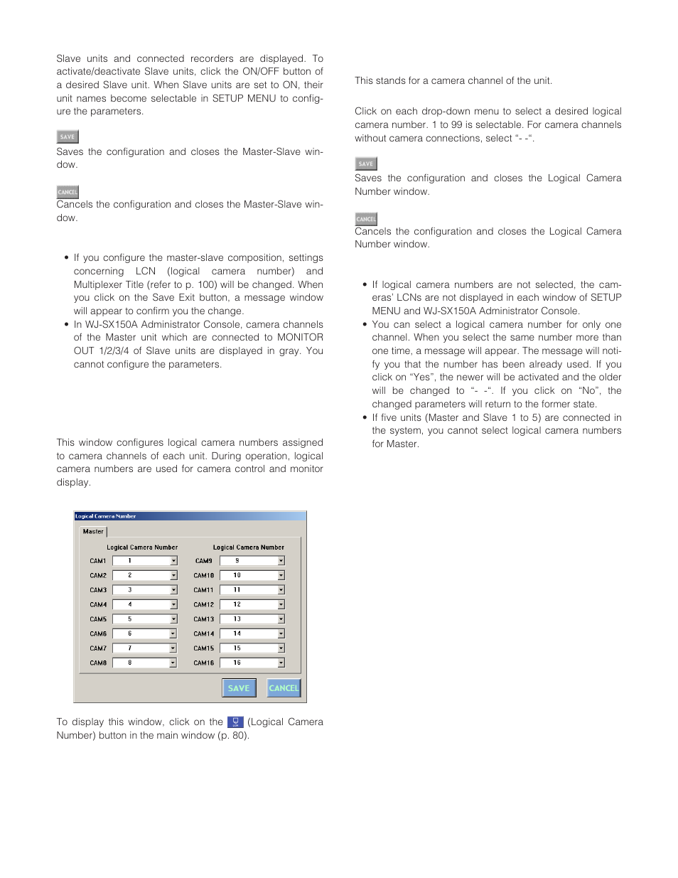 Logical camera number, How to display | Panasonic WJ-SX 150A User Manual | Page 79 / 220