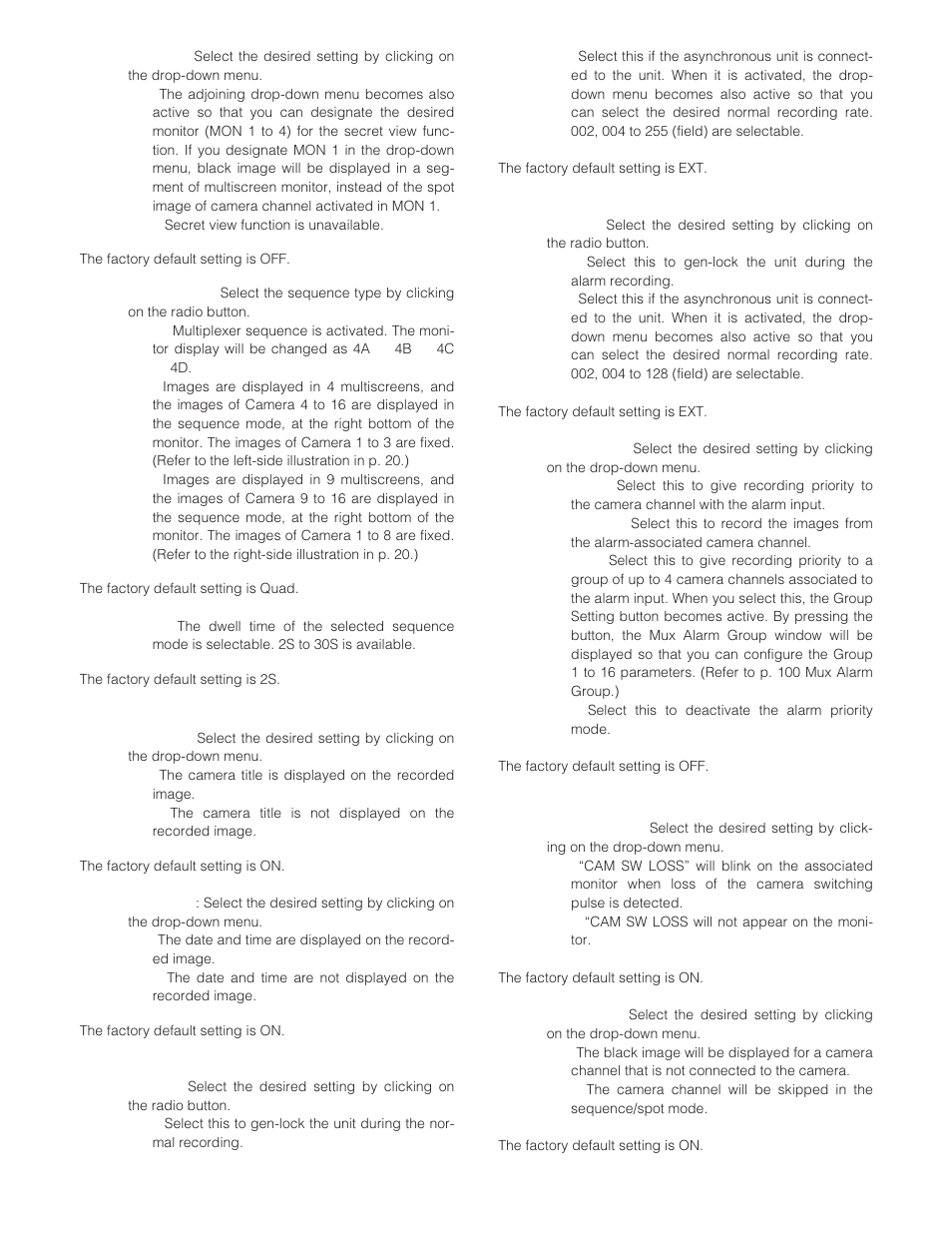 Panasonic WJ-SX 150A User Manual | Page 96 / 220