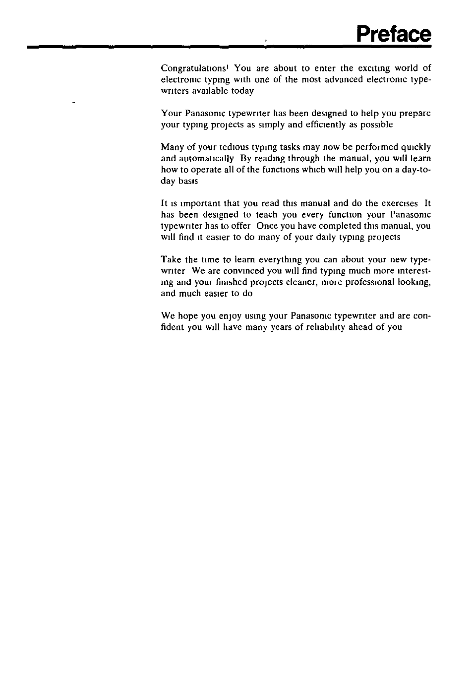 Preface | Panasonic KX-E2500 User Manual | Page 3 / 252