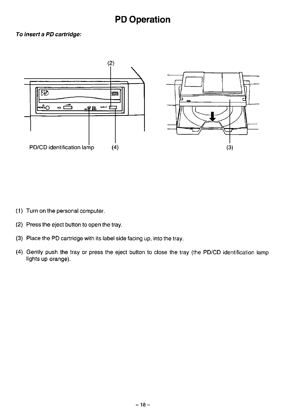 Pd operation | Panasonic LF-1004AB User Manual | Page 18 / 40