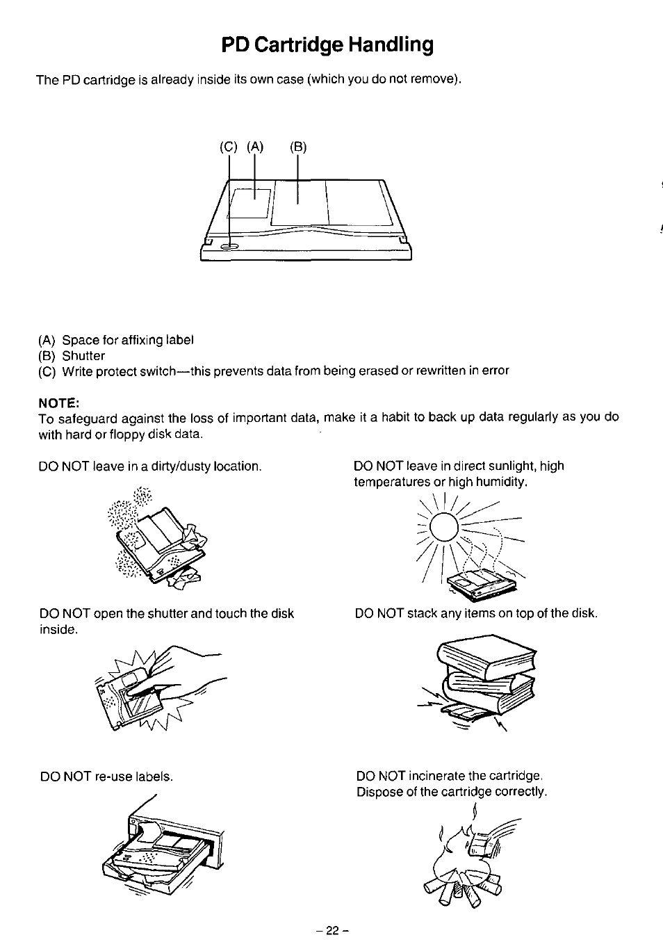 Pd cartridge handling | Panasonic LF-1004AB User Manual | Page 22 / 40