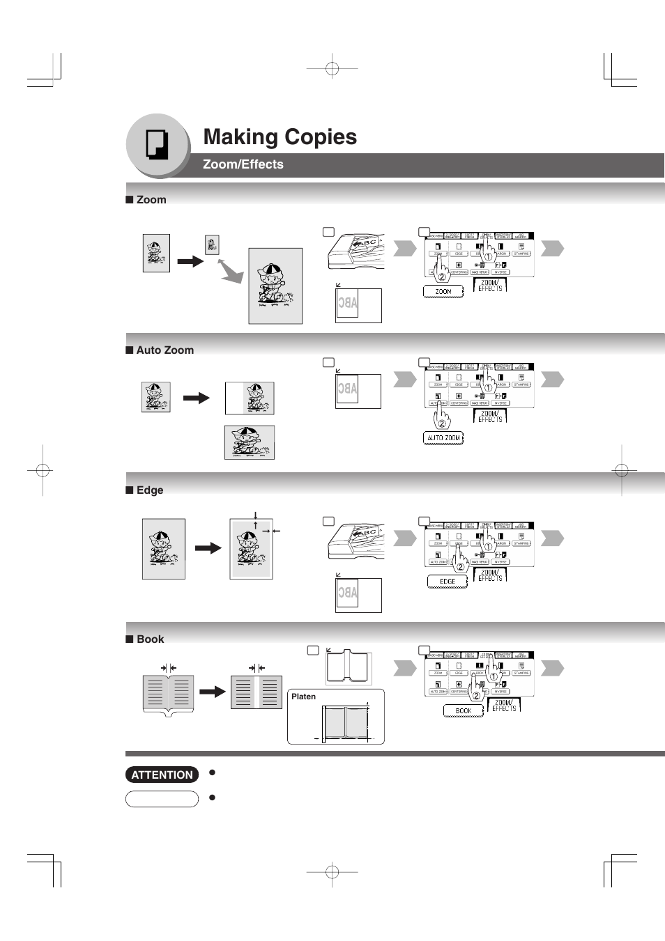 Zoom/effects, Making copies | Panasonic 4520 User Manual | Page 46 / 96