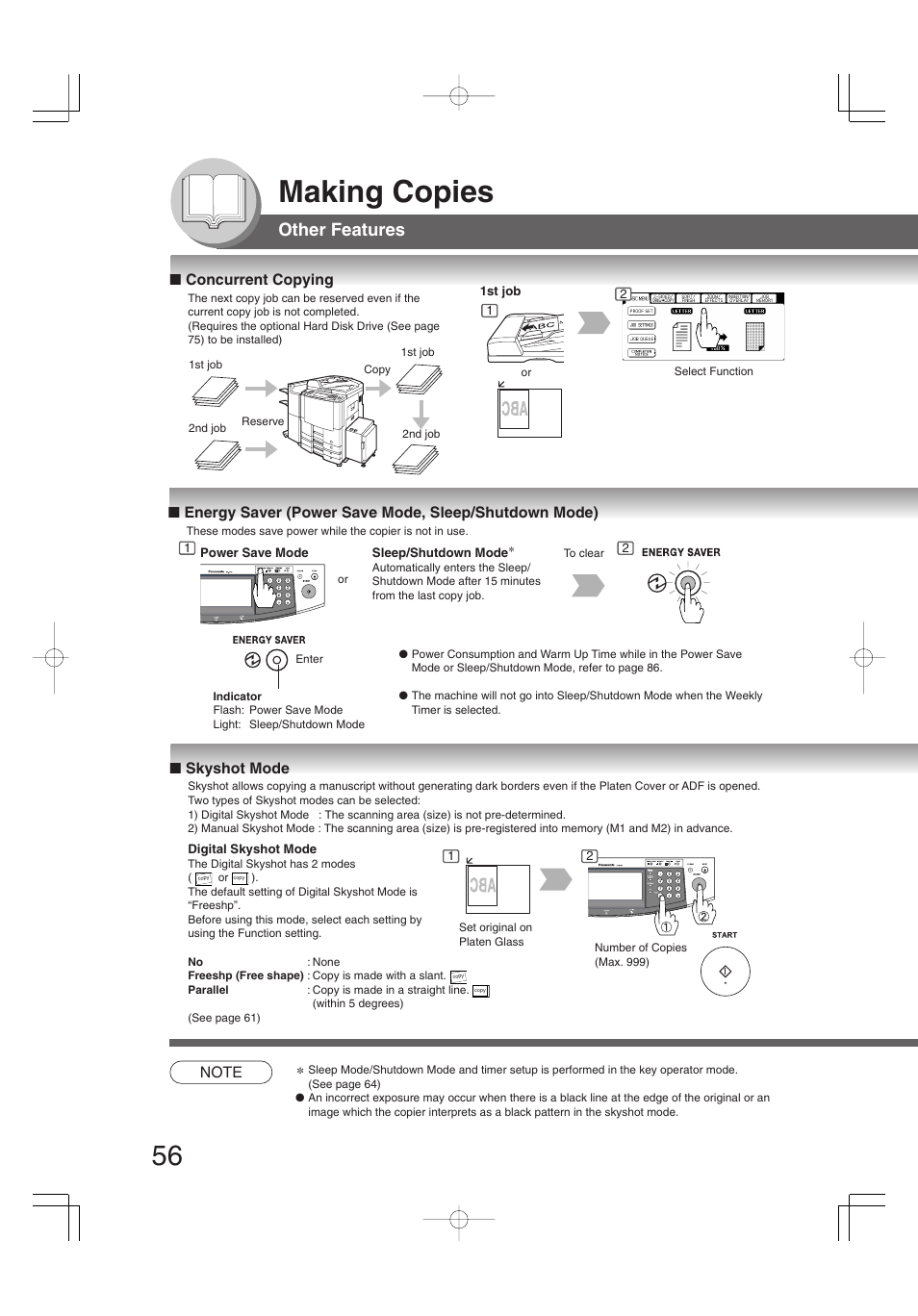 Other features, Making copies | Panasonic 4520 User Manual | Page 56 / 96