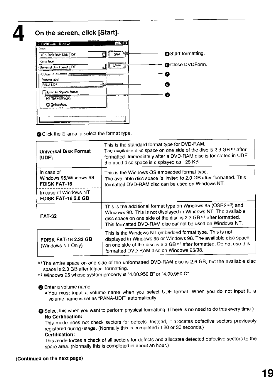 On the screen, click [start | Panasonic LF-D102U User Manual | Page 19 / 40