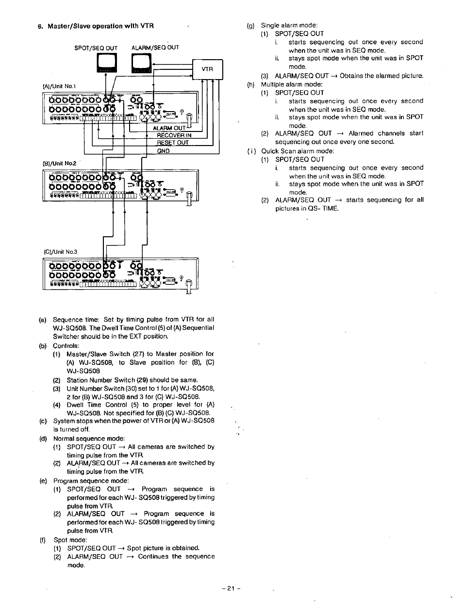 Panasonic WJ-SQ508 User Manual | Page 21 / 29