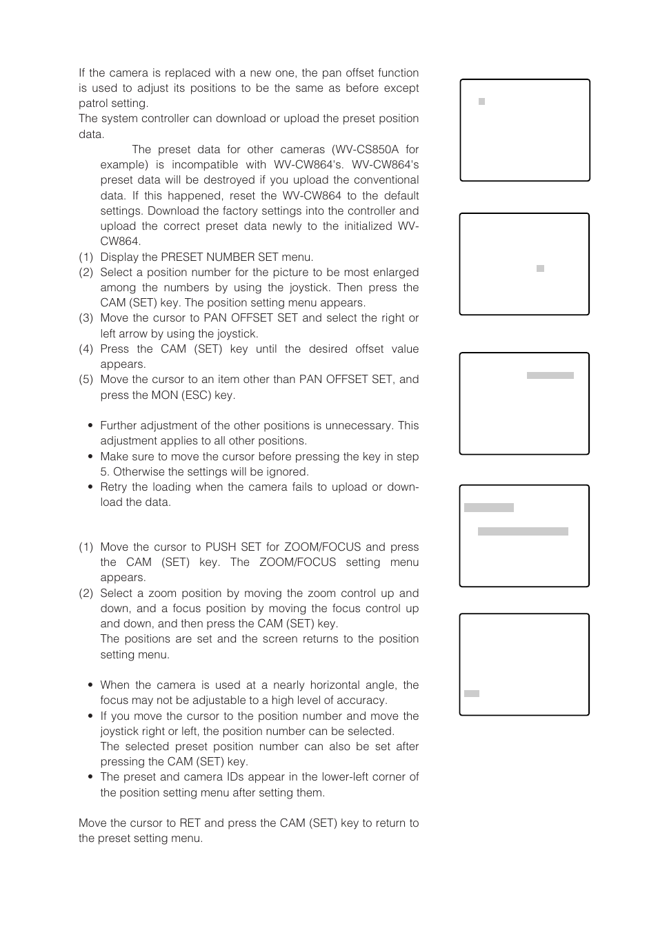 Panasonic WV-CW864 User Manual | Page 17 / 60