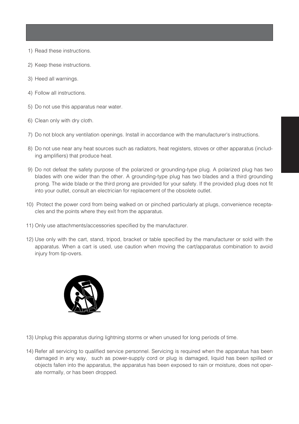 Important safety instructions, English | Panasonic WV-CW864 User Manual | Page 3 / 60