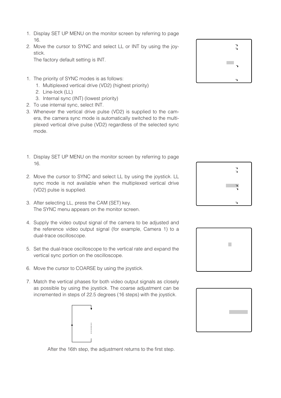 Synchronization (sync) | Panasonic WV-CW864 User Manual | Page 39 / 60