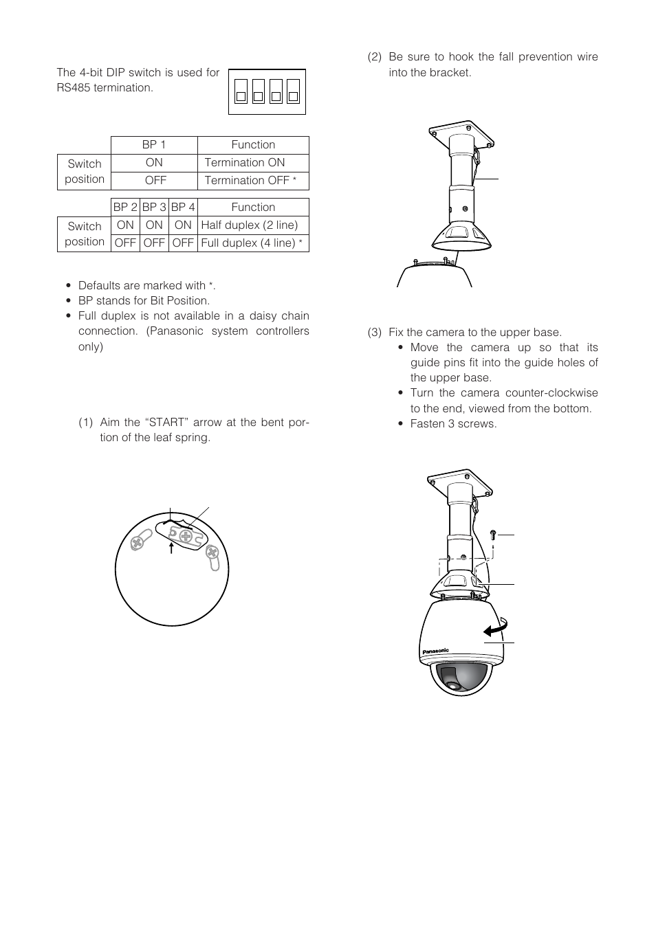 Mounting the camera | Panasonic WV-CW864 User Manual | Page 53 / 60