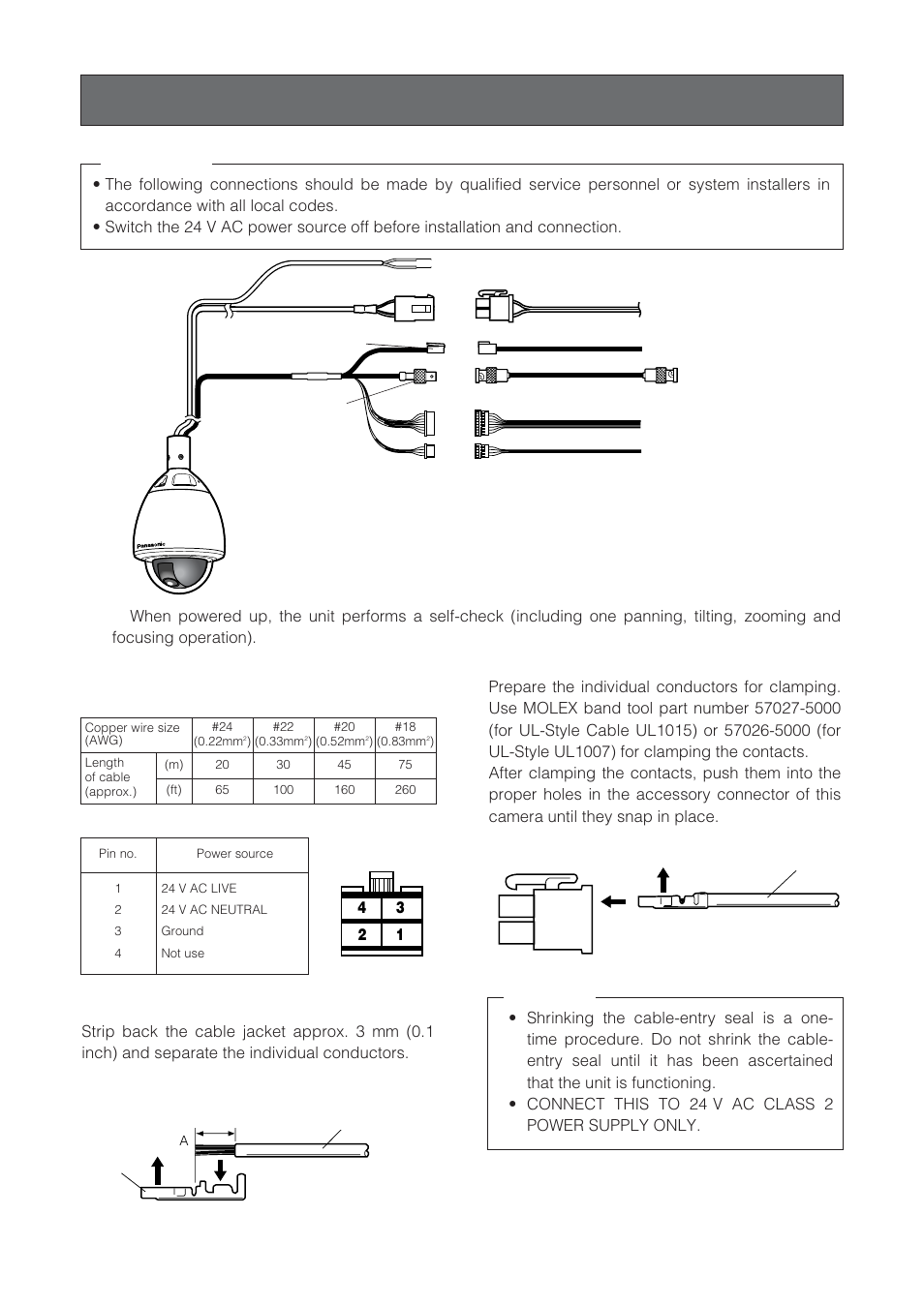 Connections | Panasonic WV-CW864 User Manual | Page 54 / 60